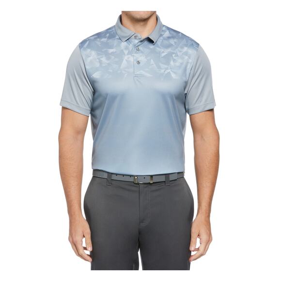 Pga Tour Men's Athletic Fit Geo Print Short Sleeve Golf Polo Shirt - MED NWT - Picture 1 of 1